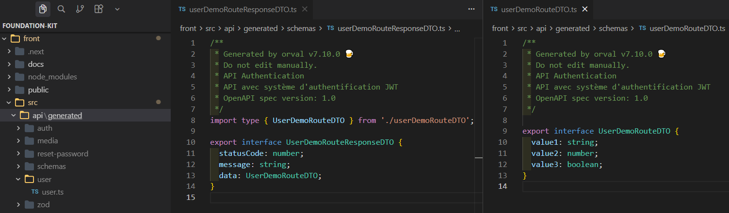 Orval Frontend Generation